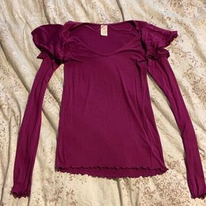 Pink free people blouse
